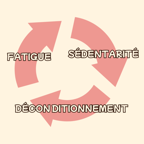 La sédentarité en cas de maladie comme la SEP conduit à renforcer le cercle vicieux de la fatigue