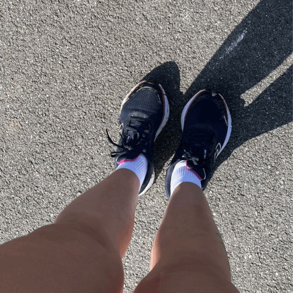 chaussures de running Jogflow 190.1 de chez Kiprun, qui m'ont accompagnée pendant ma reprise de la course à pied avec une sep